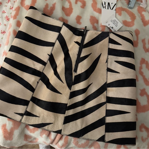 ZARA ANIMAL PRINT LEATHER SKIRT ZW COLLECTION NWT - Picture 5 of 6
